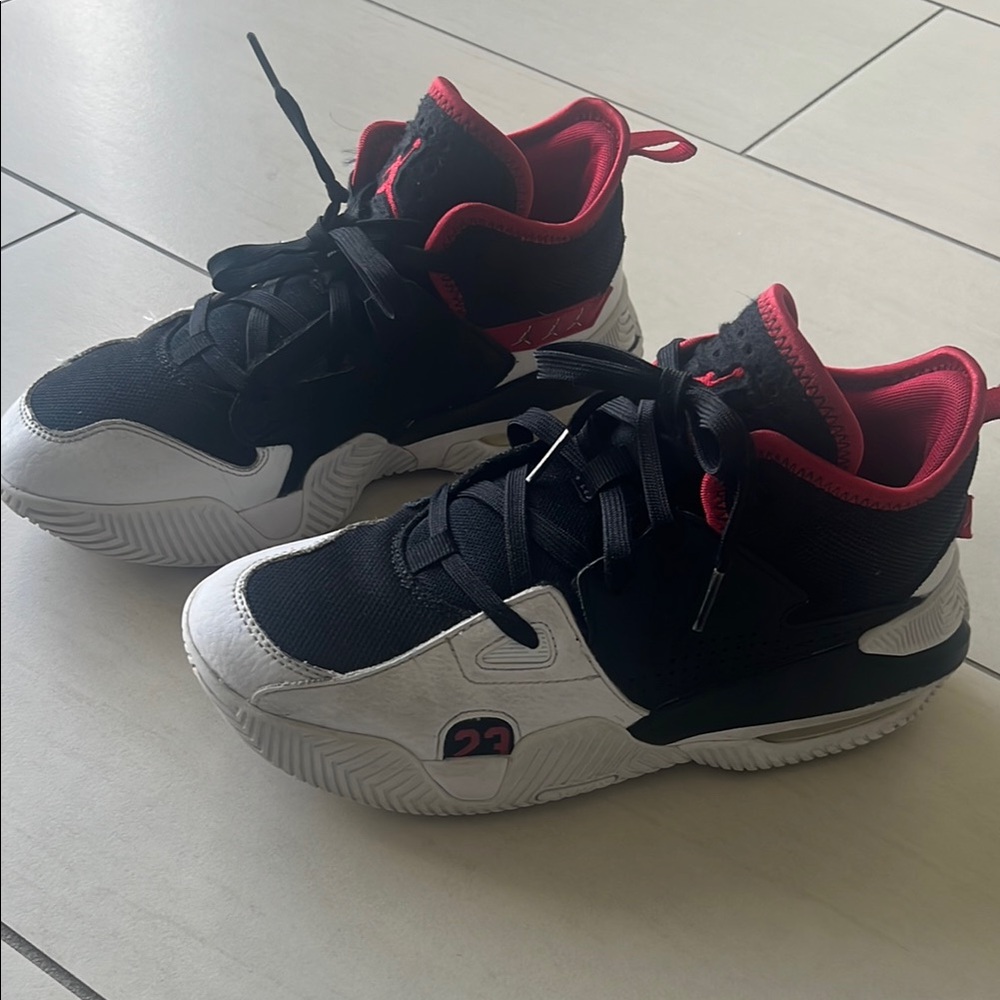 Kids Black and Red Athletic Shoes